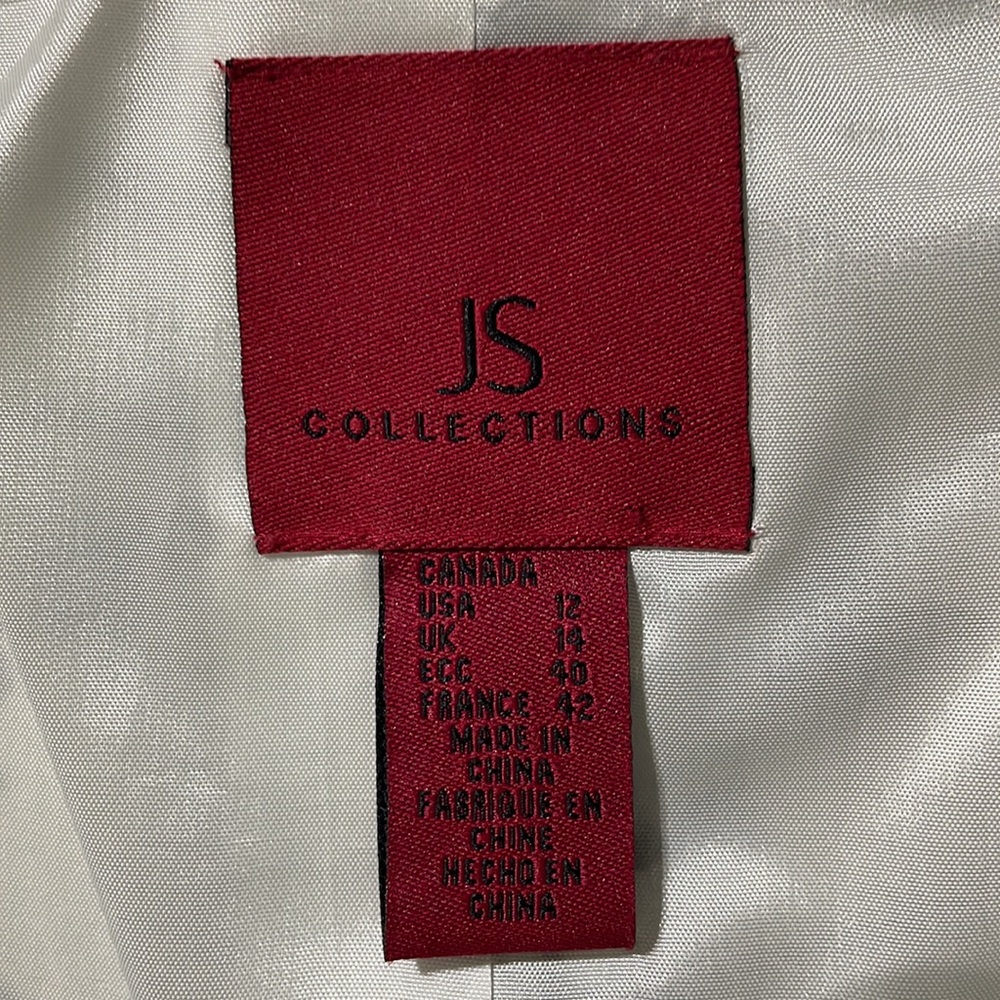 Js Collections 12 Silk Button Down Black/White Fl… - image 4
